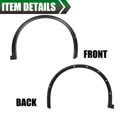 Solid Spare Fit For 16-21 Tesla Model X Front Left & Right Fender Flare Wheel Arch Molding