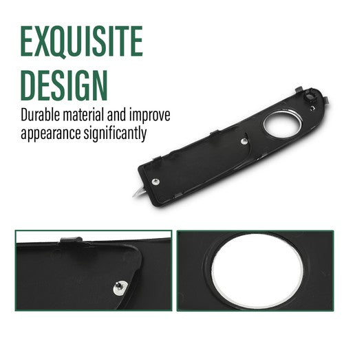 Solid Spare Fog Light Bezel Lamp Cover w/ Chrome Trim Right Side Fit For 2007-2013 Volvo S80