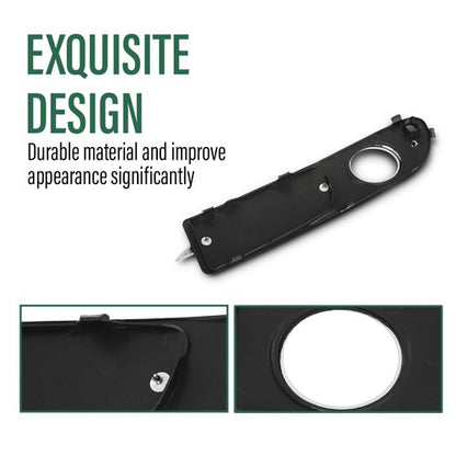 Solid Spare Fog Light Bezel Lamp Cover w/ Chrome Trim Right Side Fit For 2007-2013 Volvo S80