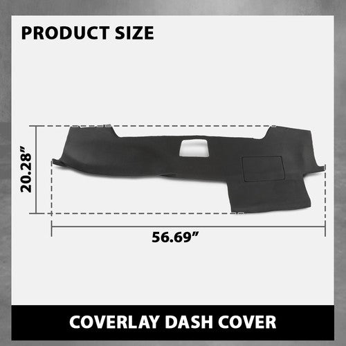 Solid Spare TPE Dash Cover Dashboard Overlay Fit For 03-09 Toyota 4Runner W/ Speaker Holes