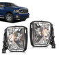 Solid Spare Fit For 2013-2018 Dodge Ram 1500 Clear Fog Lights Lamps W/ Bulbs Left+Right