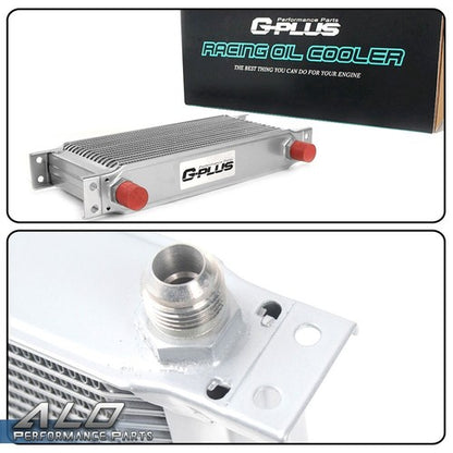 Solid Spare Universal 19 Row AN10 Aluminum Engine Oil Cooler Kit + Filter Adapter Hose End