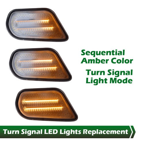 Solid Spare Fit For 98-02 Pontiac Firebird Trans Am Smoke LED Turn?Signal Parking Lights