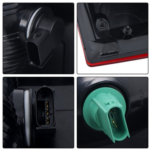 Solid Spare Left Tail Light w/o Blind Spot Black Housing Halogen For 2023 24 Ford F250 F350