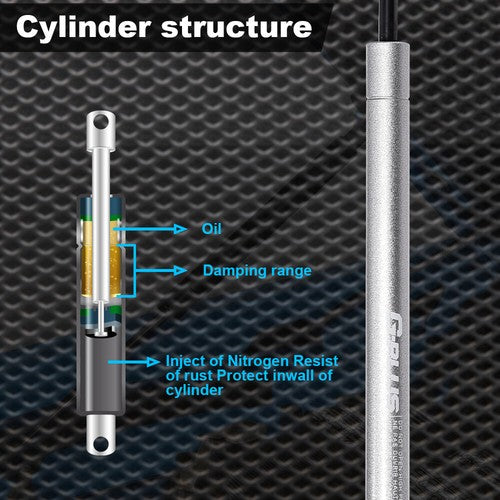 Solid Spare FITS 97-06 JEEP WRANGLER TJ REAR GLASS LIFT SUPPORTS SHOCKS STRUTS ARMS PROPS