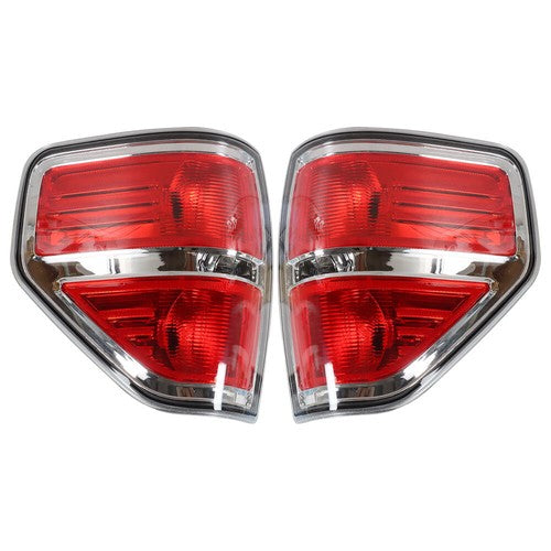 Solid Spare Tail Light Set Fit FOR 2009-2014 Ford F150 F-150 Rear Body Lamps L+ R Halogen