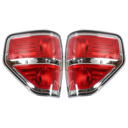 Solid Spare Tail Light Set Fit FOR 2009-2014 Ford F150 F-150 Rear Body Lamps L+ R Halogen