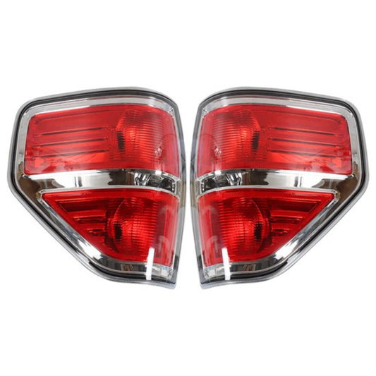 Solid Spare Tail Light Set Fit FOR 2009-2014 Ford F150 F-150 Rear Body Lamps L+ R Halogen
