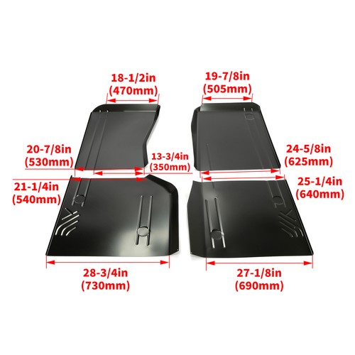 Solid Spare LhRh 1984-2001 Cherokee & Wagoneer 4 Pcs Front / Rear Floor Pan Set For Xj Serie