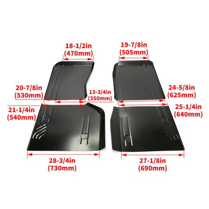 Solid Spare LhRh 1984-2001 Cherokee & Wagoneer 4 Pcs Front / Rear Floor Pan Set For Xj Serie