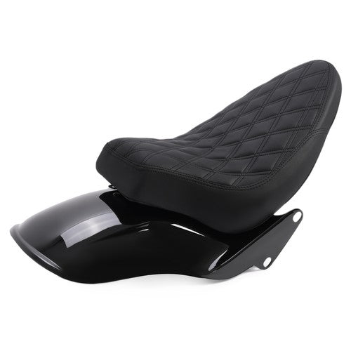 Solid Spare Short Rear Fender Black Seat For Harley-Davidson Softail 06-17 200mm Tire models