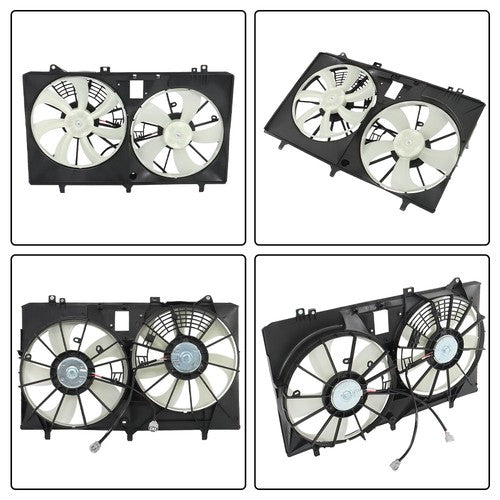 Solid Spare Radiator Condenser Cooling Fan Assembly For Toyota Sienna Lexus RX350 2011-2016