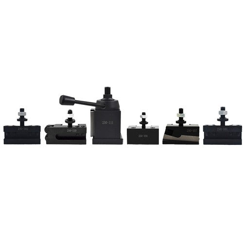 Solid Spare 6Pcs 6- 12" AXA 250-111 Wedge Type Quick Change Tool Post Holder Set For Lathe