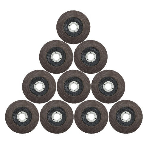 Solid Spare 10 Pack 4-1/2"×7/8" 120 Grit Premium Zirconia Flap Disc T29 Sanding Grinding