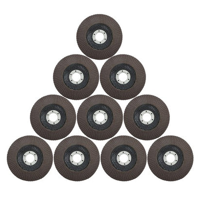 Solid Spare 10 Pack 4-1/2"×7/8" 120 Grit Premium Zirconia Flap Disc T29 Sanding Grinding