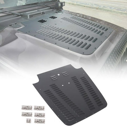 Solid Spare Vented Hood Louver Black For Jeep Wrangler TJ / LJ 2003 2004 2005 2006