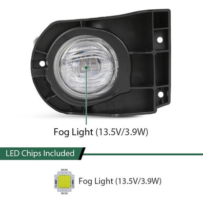 Solid Spare Fit For 2022-2024 Toyota Corolla Cross LED Fog Lights Driving Lamps Left+Right