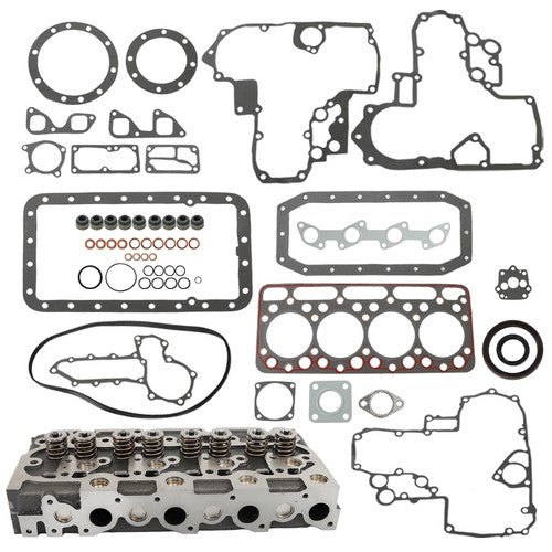 Solid Spare For Kubota Holland L553 L555 Thomas V1902 Cylinder Head with Full Gasket &Valves
