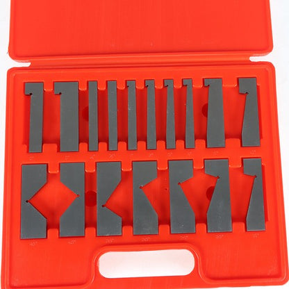 Solid Spare 17 Pcs Hardened Steel Precision Angle Block 1/4 to 45 Degree Set W/Case