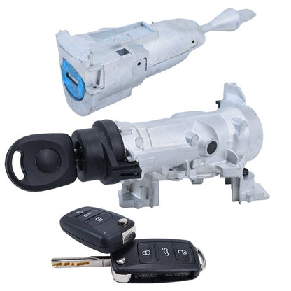 For VW Jetta  W/Remote 2006-2018 Key Ignition Switch Door Lock Cylinder