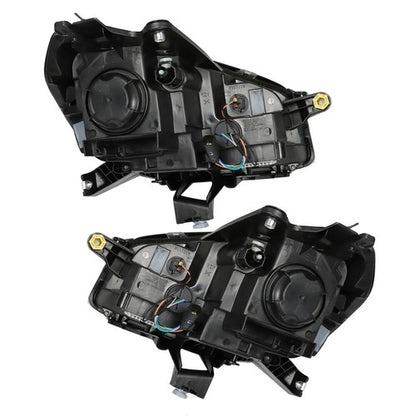 Solid Spare Headlights Halogen W/LED Tube Headlamps For GMC Acadia 2013-2016 2PCS Clear Lens