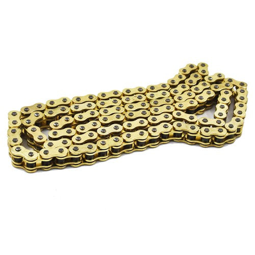 Solid Spare O-Ring Drive Chain Gold Color 520 x114 ATV Motorcycle 520 Pitch 114 Links