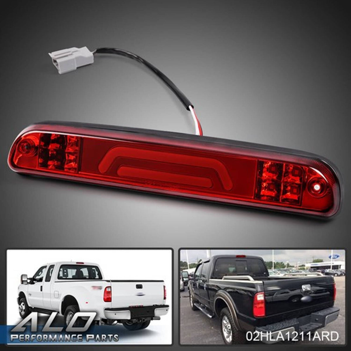 Solid Spare Fit For 1999-2016 Ford F-250 F-350 Super Duty LED 3rd Brake Light Cargo Lamp
