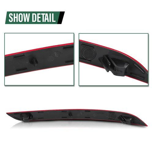 Solid Spare Rear Bumper Reflector Side Marker Red Fit For 2018-2024 Volvo XC60 Left Side