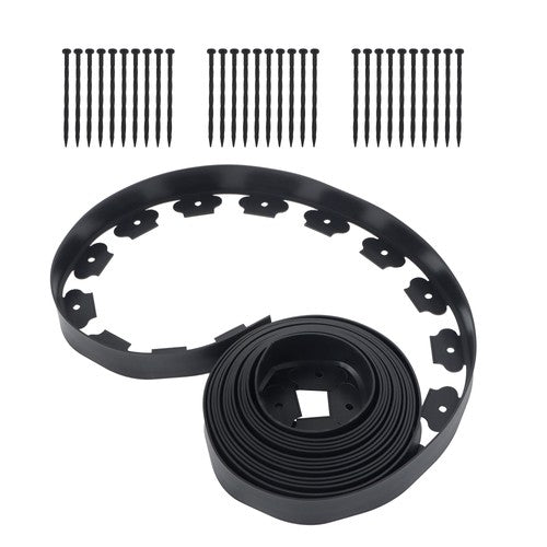 Solid Spare 2" Garden Landscape Edging 33 Feet No Dig Lawn Edging Border With 30 8-In Spike
