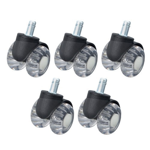 Solid Spare 2 INCH Heavy Duty Office Chair Caster Rubber 360° Swivel Wheels Replacement Set
