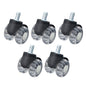 Solid Spare 2 INCH Heavy Duty Office Chair Caster Rubber 360° Swivel Wheels Replacement Set