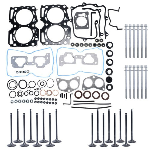 New Head Gasket Set Intake Exhaust Valves Fits For 2004-2009 Subaru 2.5L