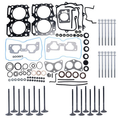 New Head Gasket Set Intake Exhaust Valves Fits For 2004-2009 Subaru 2.5L
