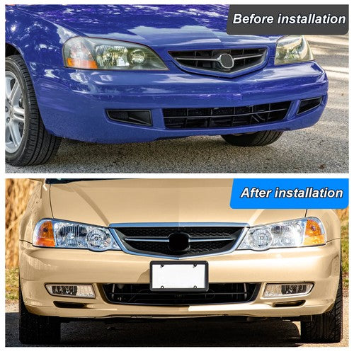 Solid Spare Fit 2002-2003 Acura TL Sedan Front Bumper Driving Fog Lights Lamps w/Bulb L+R