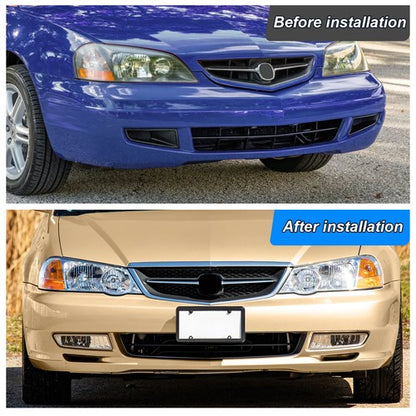 Solid Spare Fit 2002-2003 Acura TL Sedan Front Bumper Driving Fog Lights Lamps w/Bulb L+R