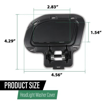 Solid Spare Headlight Washer Cover Fit For 12-19 Land Rover Range Rover Evoque Left+Right