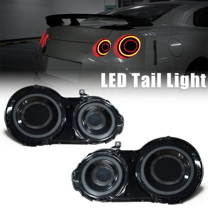 For 2007-2017 Nissan GTR GT-R R35 A Pair Fit Rear Lamps Assembly LED Tail Light