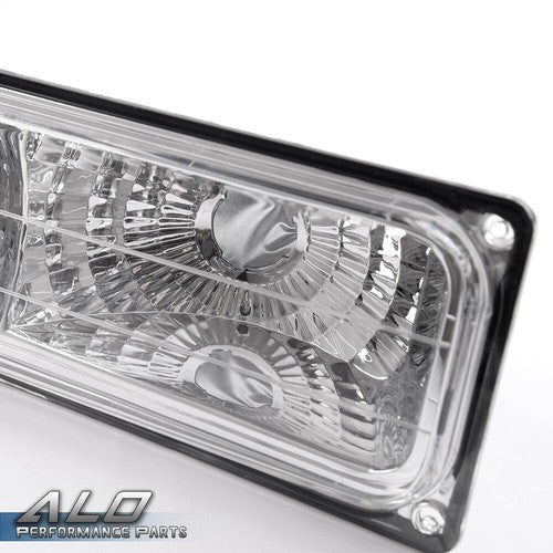 Solid Spare Fit For 88-98 Silverado Pickup Bumper Parking Lights Turn Signal Lamps Pair