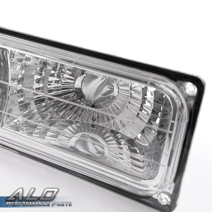 Solid Spare Fit For 88-98 Silverado Pickup Bumper Parking Lights Turn Signal Lamps Pair