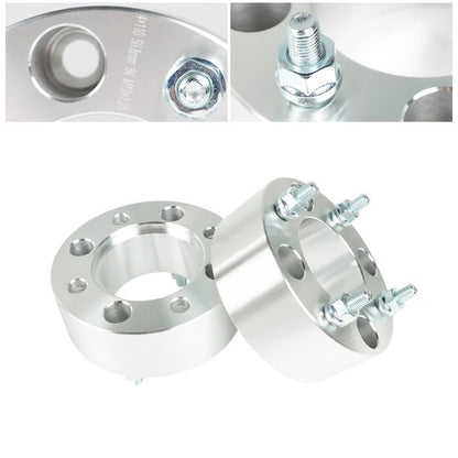 Solid Spare Wheel Spacers For Honda 4x110 2" 74mm Hub Bore M10x1.25 Studs 4Pcs Silver