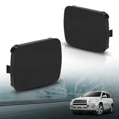 Solid Spare Fit For 2009-2012 Toyota RAV4 Front Bumper Tow Hook Eye Cover Left+Right Side