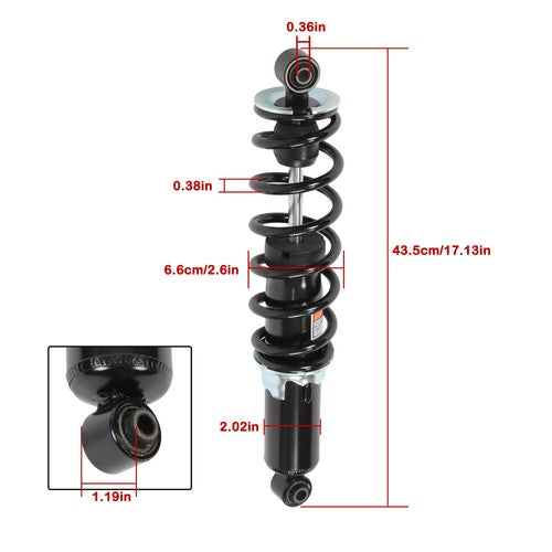 Solid Spare Front Shocks 7043464 7043708 ATV 2009-2023 For Polaris Sportsman 550 850 1000