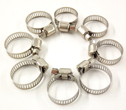 Solid Spare 3/4"-1"Adjustable Stainless Steel Drive Hose Clamps Fuel Line Worm Clip 50pcs
