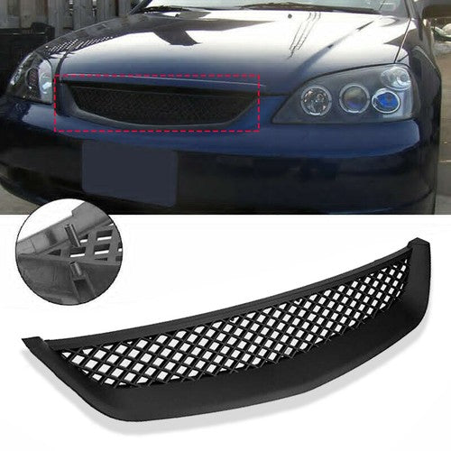 Front Bumper Upper Grill Mesh Hood Grille For 2001-2003 Honda Civic JDM Type R