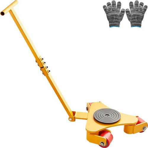 Solid Spare Machinery Skate Dolly - Industrial Machinery Mover with Handle