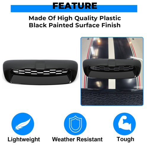 Solid Spare Black Painted For 07-14 Mini Cooper S R55 R56 R57 R58 Hood Air Intake Vent Scoop