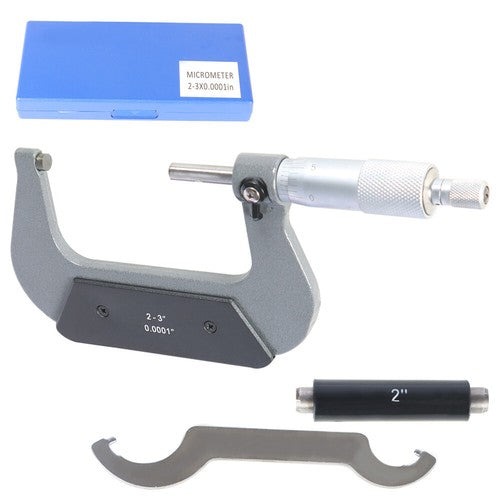 Solid Spare 2-3" Precision outside micrometer 0.0001" carbide tipped, standard USA