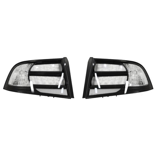Solid Spare Rear Tail Light For 2004-2008 Acura TL Black Housing Clear Lens Halogen LH RH