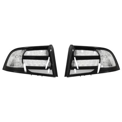 Solid Spare Rear Tail Light For 2004-2008 Acura TL Black Housing Clear Lens Halogen LH RH