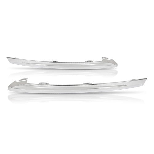 Solid Spare Fit For 2022-2024 Volvo XC60 Right+Left Side Front Bumper Molding Trim Chrome
